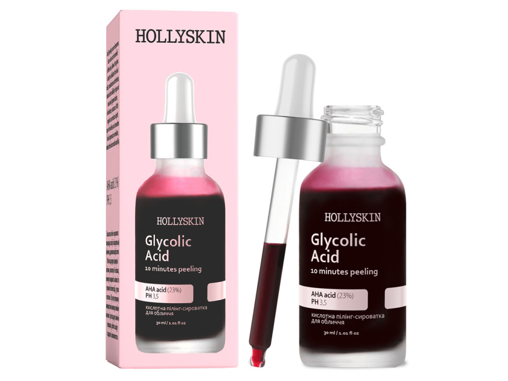 Кислотна сироватка-пілінг для обличчя HOLLYSKIN Glycolic Acidr 30ml