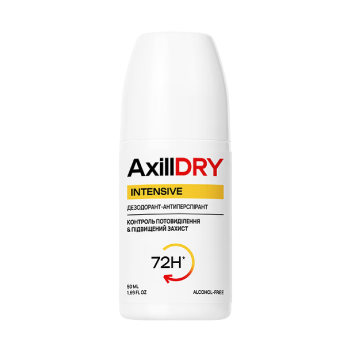 Кульковий дезодорант-антиперспірант AxillDRY Intensive до 72 годин, 50 мл