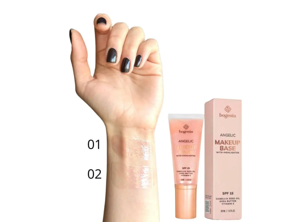База під макіяж з хайлайтером Bogenia ANGELIC Makeup Base with Highlighter BG612 002, 38 мл