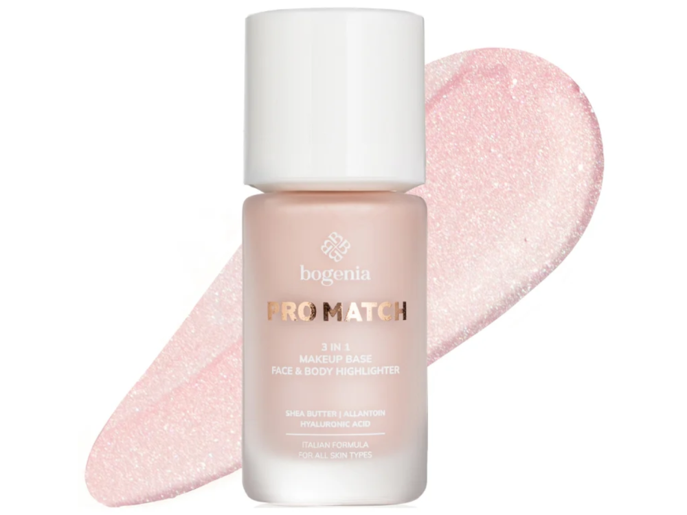База-хайлайтер під макіяж Bogenia MATCH 3in1 Makeup Base, Face&Body Highlighter BG613 35 мл