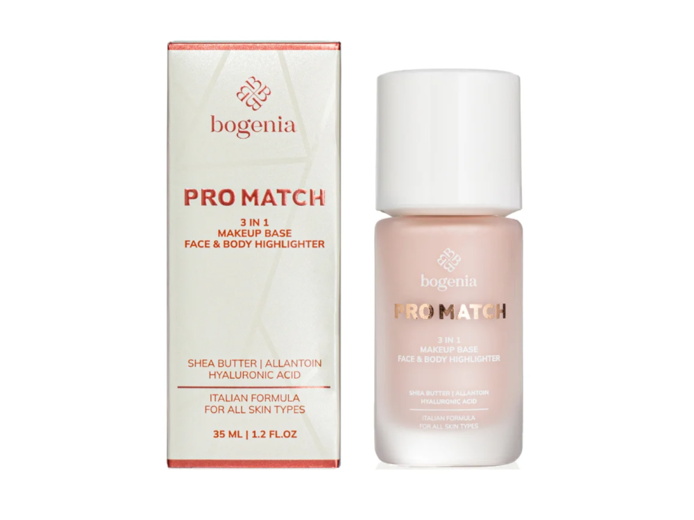 База-хайлайтер під макіяж Bogenia MATCH 3in1 Makeup Base, Face&Body Highlighter BG613 35 мл