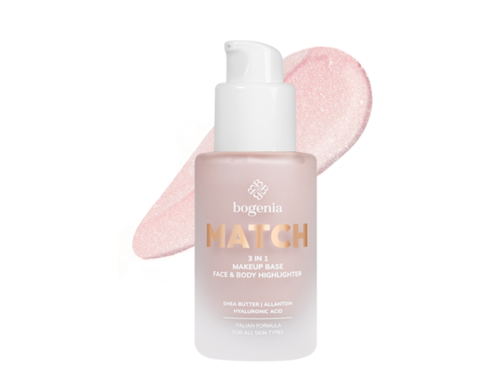 База-хайлайтер під макіяж Bogenia MATCH 3in1 Makeup Base, Face&Body Highlighter BG613 35 мл
