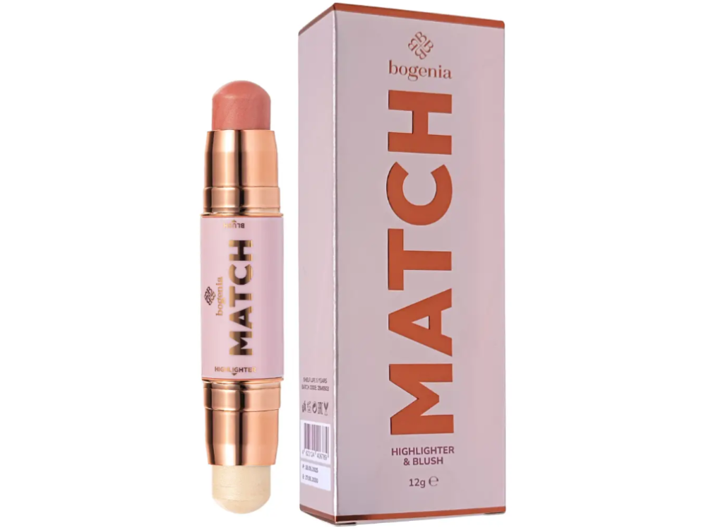 Xайлайтер та румʼяна Bogenia Match Stick Highlighter & Blush BG637 001