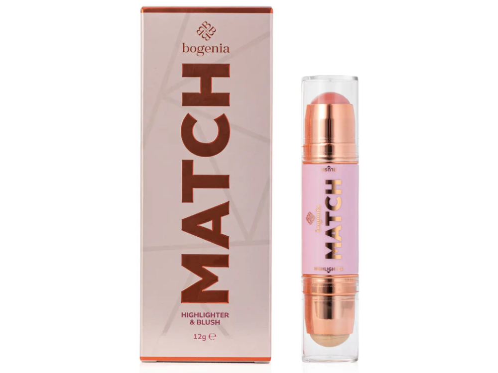 Xайлайтер та румʼяна Bogenia Match Stick Highlighter & Blush BG637 001