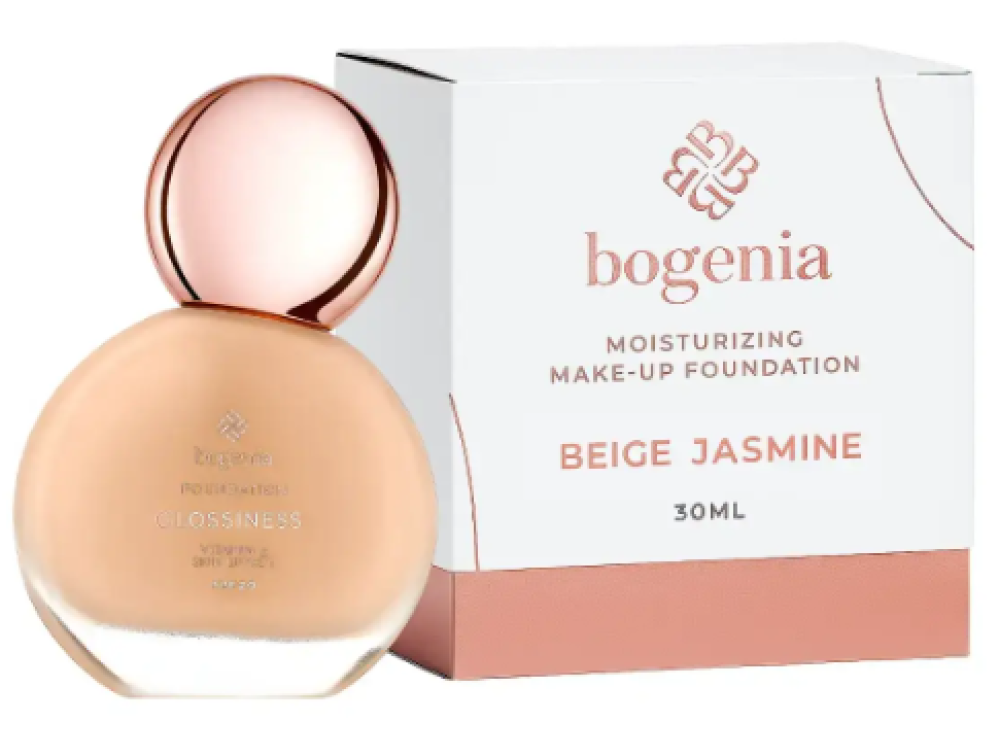 Зволожувальна тональна основа Bogenia Glossiness BG600 Beige Jasmine 005 30 мл