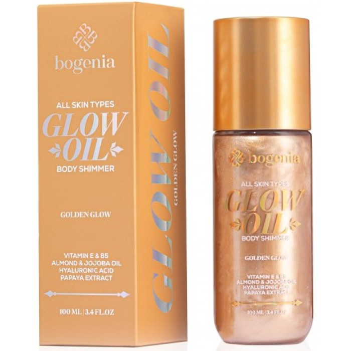 Олія-шимер для тіла Bogenia BG462 Glow Oil Body Shimmer 005 Golden Glow, 100 мл