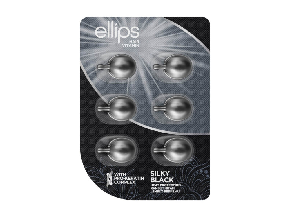Капсули для волосся Ellips Hair Vitamin Шовкова ніч з Про-Кератиновим Комплексом, 6 шт по 1мл