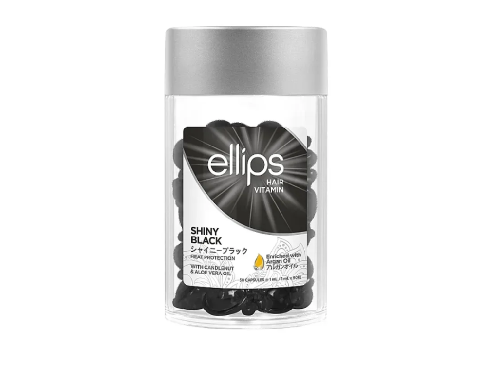 Капсули для зміцнення волосся Ellips Hair Vitamin Нічне сяйво з олією кукуї та алое вера, 50 шт по 1мл