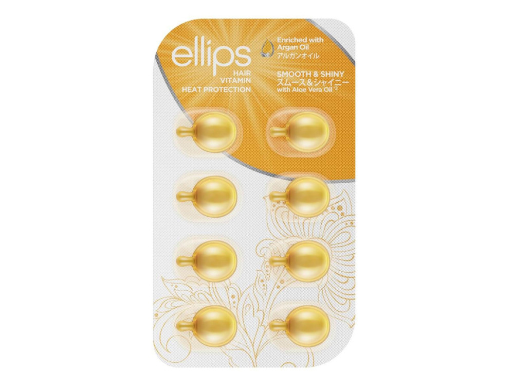 Капсули для зміцнення волосся Ellips Hair Vitamin Розкішне сяйво з олією алое вера, 8 шт по 1мл