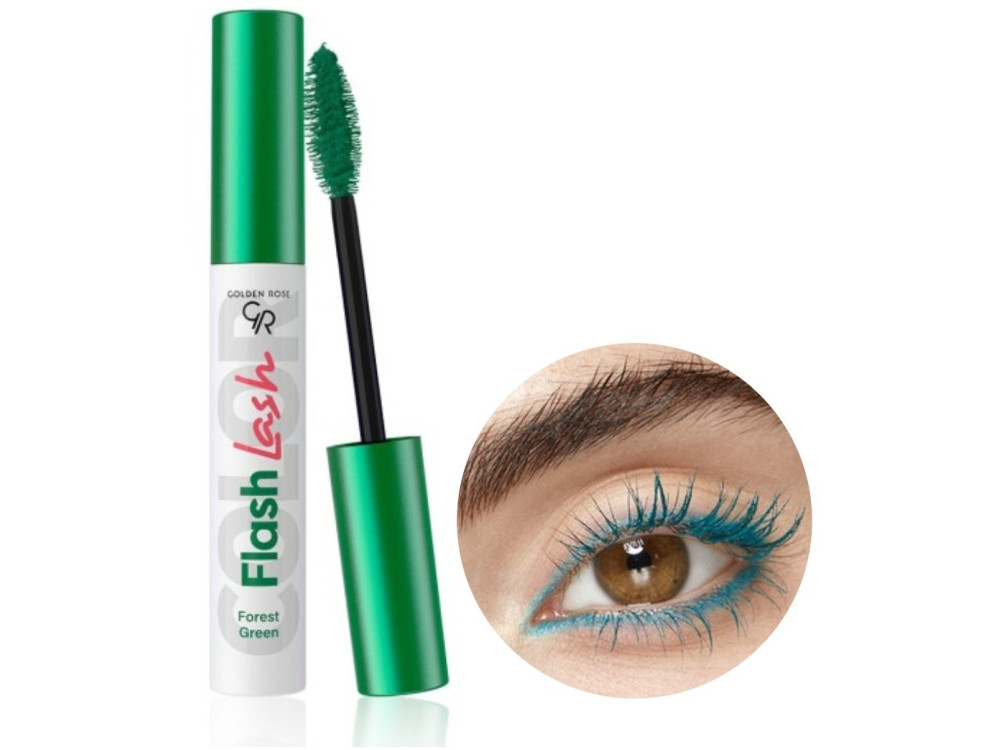 Туш для вій Golden Rose Flash Lash Colored Mascara 02 Forest Green 