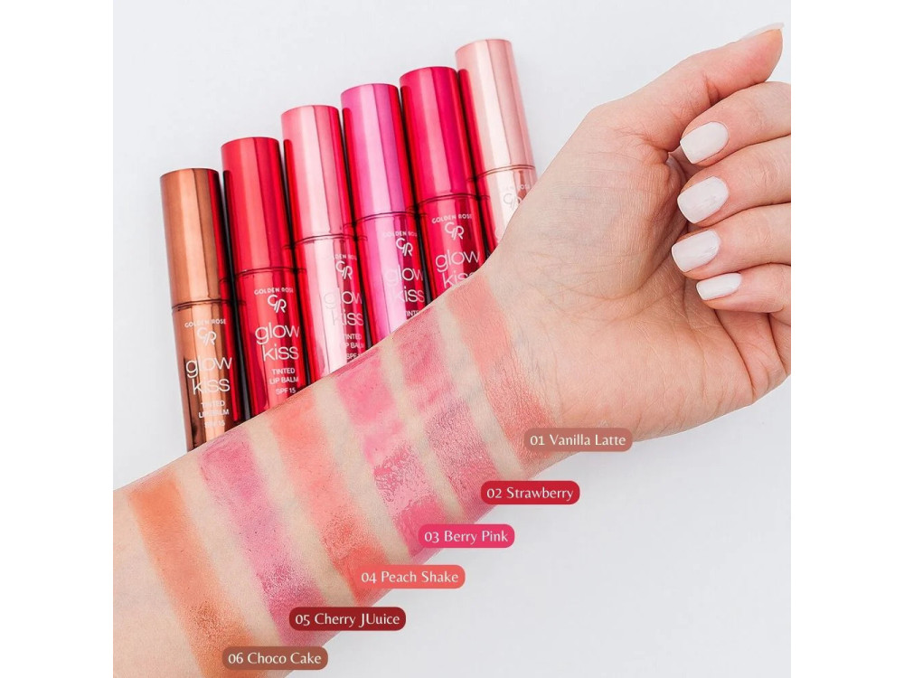 Помада-бальзам-тінт для губ Golden Rose Glow Kiss Tinted Lip Balm SPF 15 04