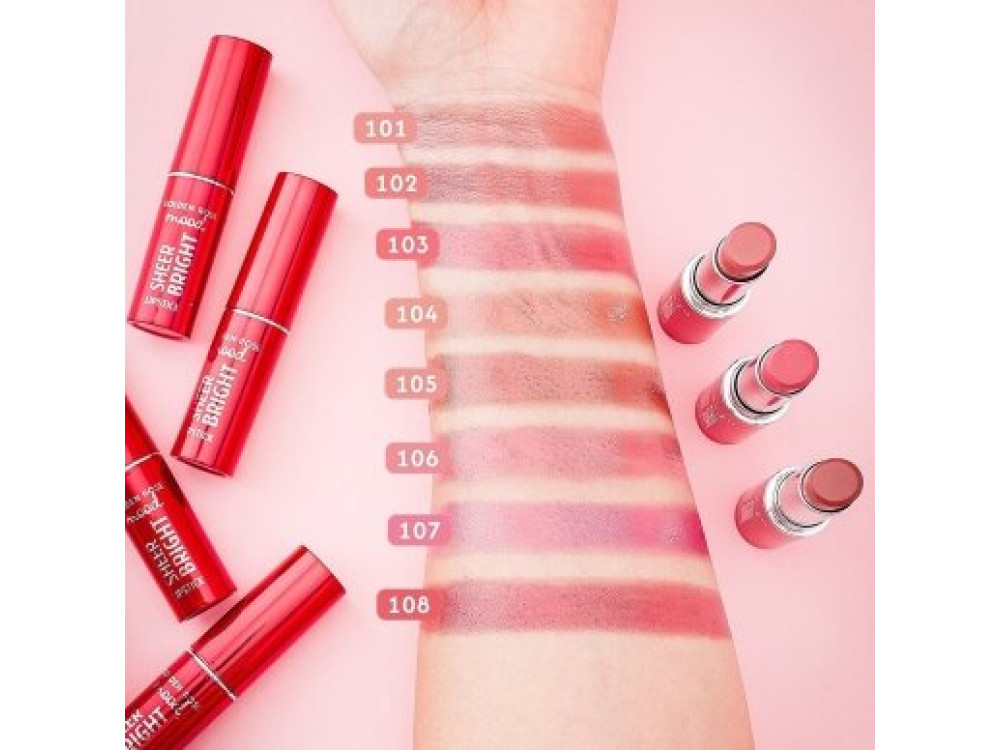 Помада Golden Rose Sheer Bright Lipstick 102 Peach Bliss