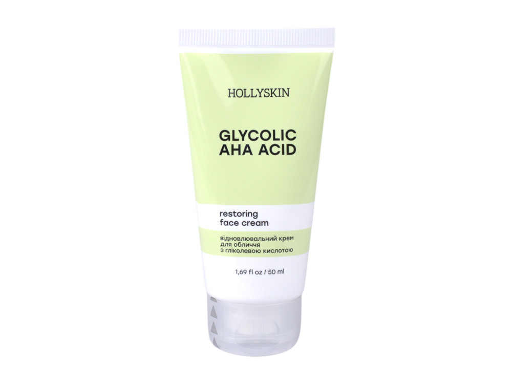 Відновлювальний крем для обличчя з гліколевою кислотою HOLLYSKIN Glycolic AHA Acidr Face Cream 50ml