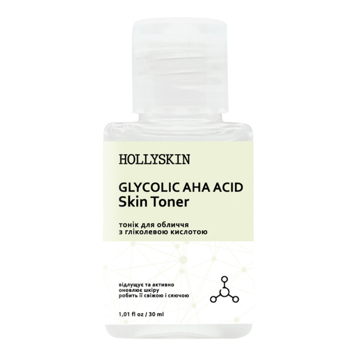 Тонік для обличчя HOLLYSKIN Glycolic AHA Acid Skin 30ml