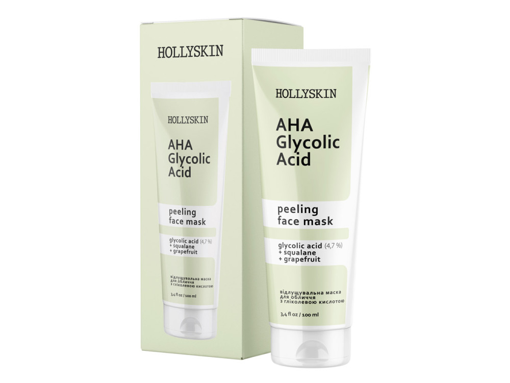 Маска для обличчя HOLLYSKIN Glycolic AHA  Acid Face Mask, 100 ml