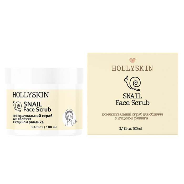 Скраб для обличчя з муцином равлика HOLLYSKIN Snail Face Scrub 100ml