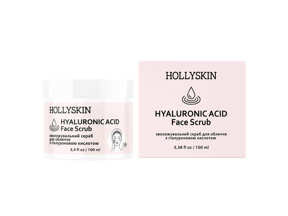 Скраб для обличчя з гіалуроновою кислотою HOLLYSKIN Hyaluronic Acid Face Scrub 100ml