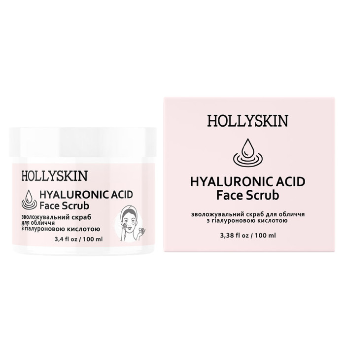 Скраб для обличчя з гіалуроновою кислотою HOLLYSKIN Hyaluronic Acid Face Scrub 100ml