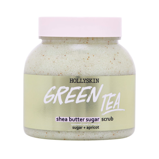 Цукровий скраб з олією ши і перлітом HOLLYSKIN Green Tea 350g
