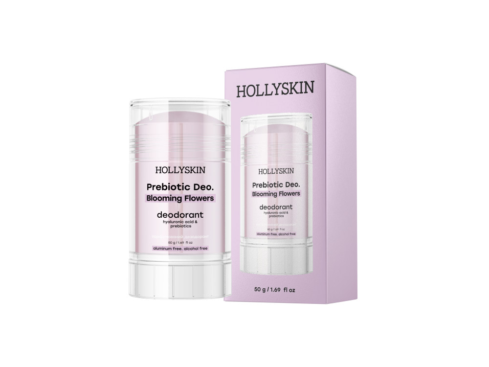 Парфумований дезодорант з гіалуроновою кислотою та пребіотиками HOLLYSKIN Blooming Flowers 50g