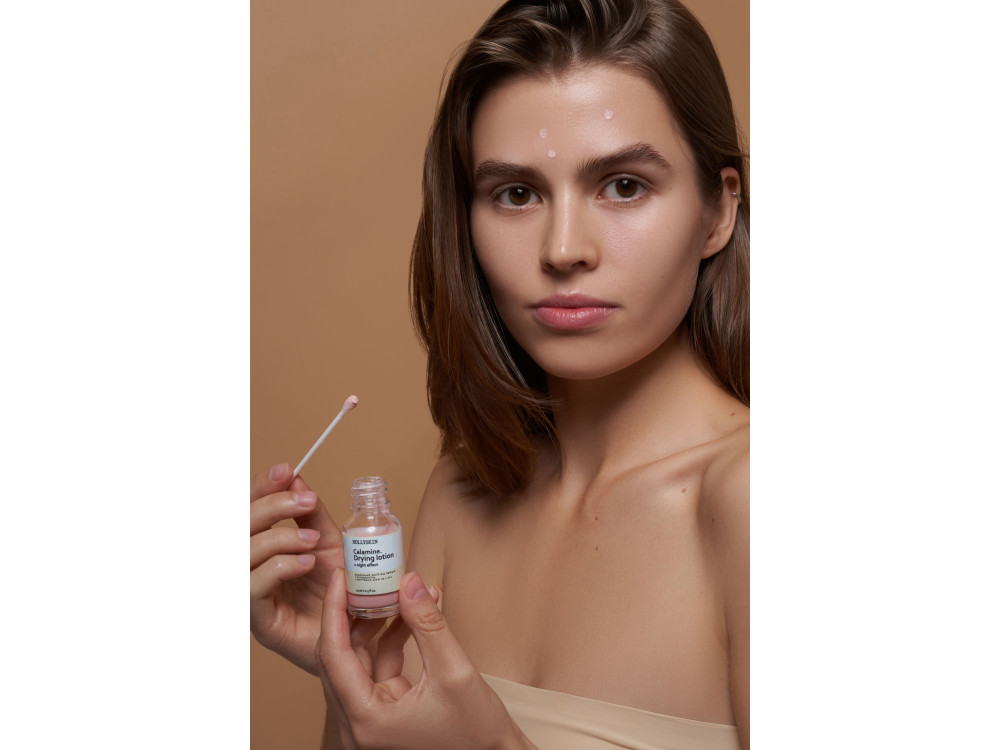 Точковий засіб-лосьйон для обличчя HOLLYSKIN Calamine. Drying Lotion з каламіном та цинком, 15 мл
