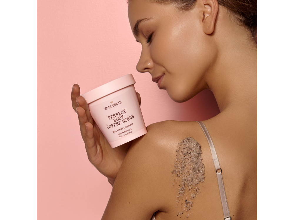 Скраб для ідеально гладенької шкіри HOLLYSKIN Perfect Body Coffee Scrub Pink Chocolate 300g