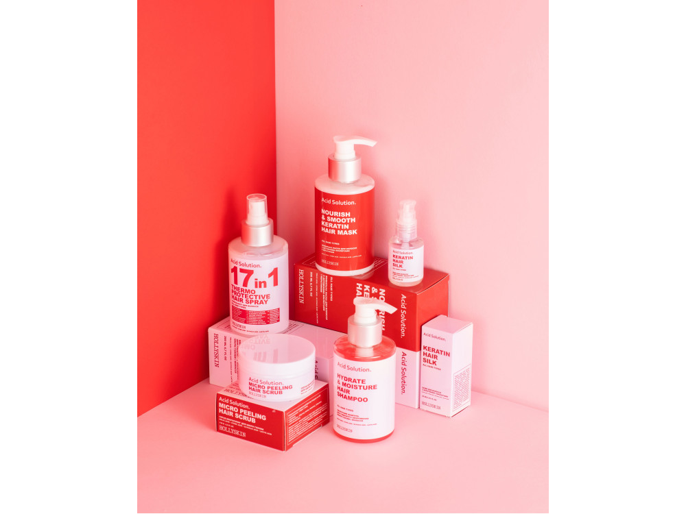 Шовк для волосся з кератином і кислотами HOLLYSKIN Acid Solution 30 ml