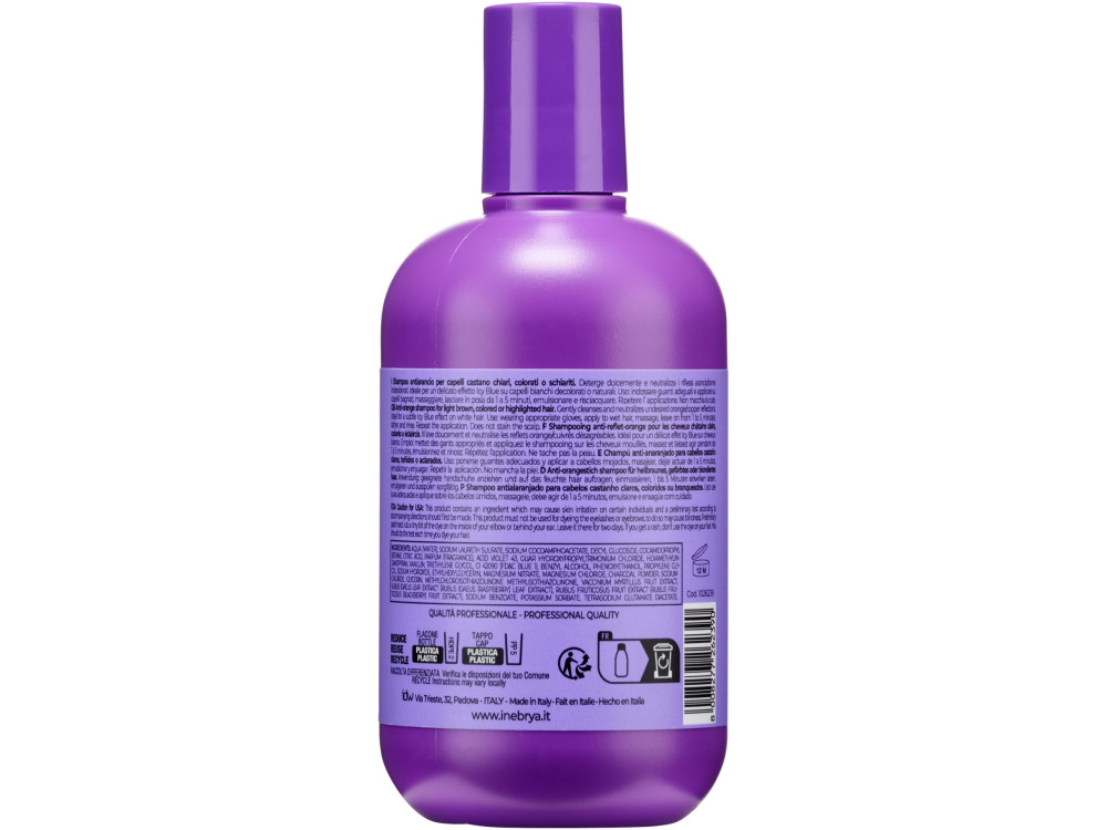 Шампунь для блонду анти оранж Inebrya Blondesse no-orange shampoo 300 мл