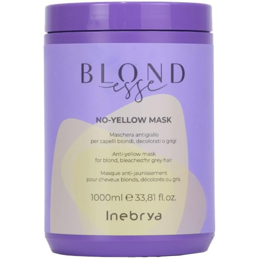 Маска для знебарвленого або сивого волосся Inebrya Blondesse no-yellow mask 1000 мл