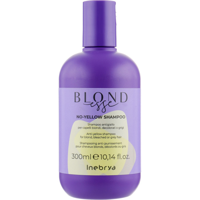 Шампунь для знебарвленого або сивого волосся Inebrya Blondesse no-yellow shampoo 300 мл