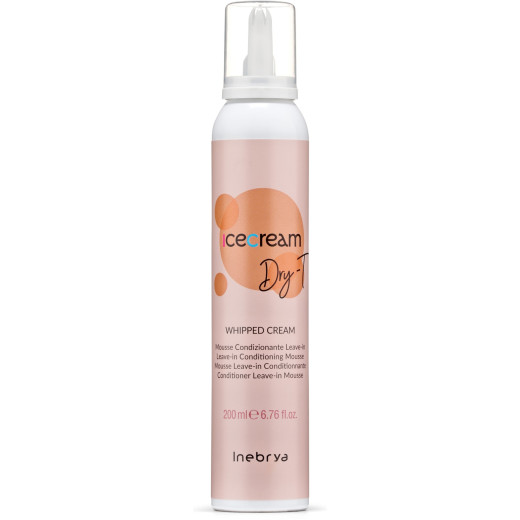Незмивний мус-кондиціонер Inebrya dry-t leave-in conditioning mousse 200 мл