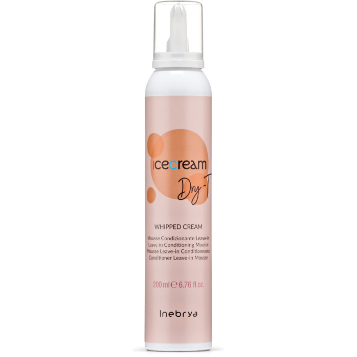 Незмивний мус-кондиціонер Inebrya dry-t leave-in conditioning mousse 200 мл