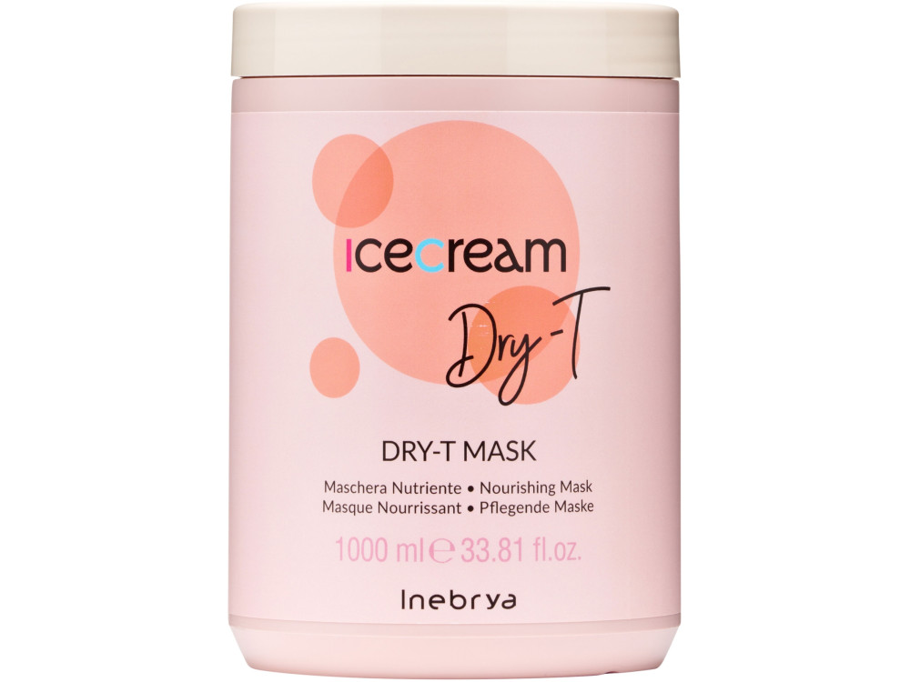 Маска для сухого, кучерявого та фарбованого волосся Inebrya dry-t mask 1000 мл