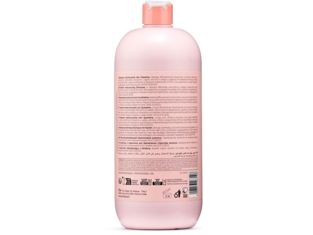 Шампунь відновлюючий з кератином Inebrya Keratin restructuring shampoo with keratin 1000 мл