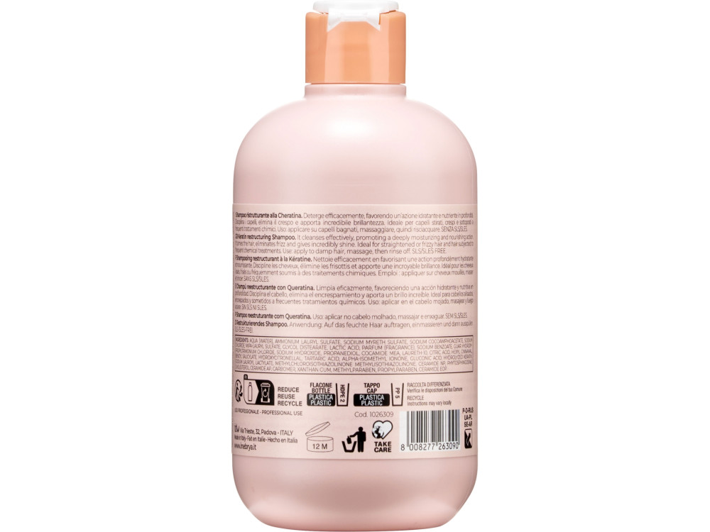 Шампунь відновлюючий з кератином Inebrya Keratin restructuring shampoo with keratin 300 мл