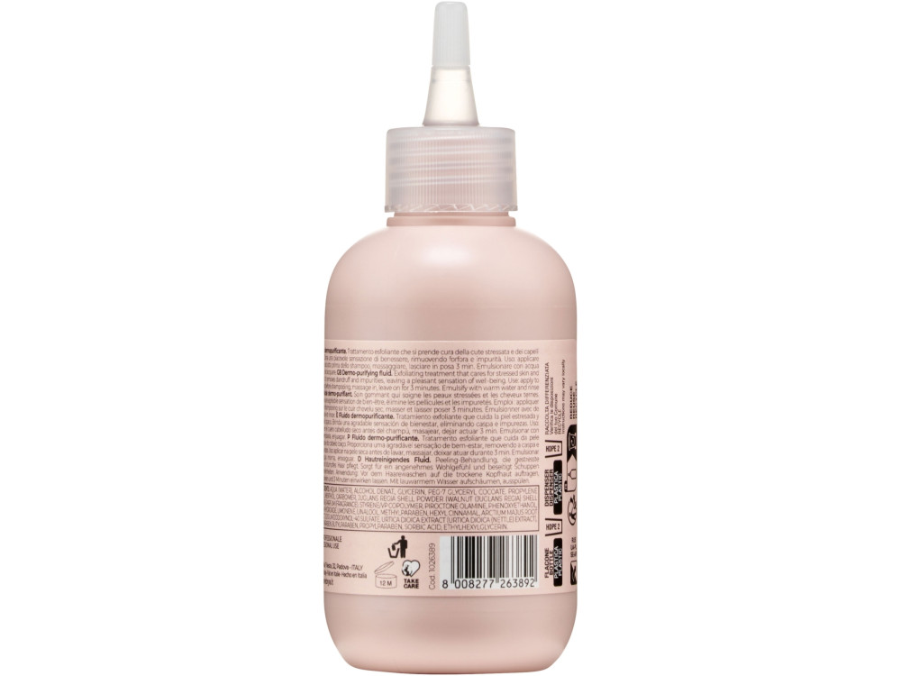 Скраб-флюїд для очищення шкіри голови Inebrya ice cream scalp fluid tri-action dermo-purifiyng 150 мл