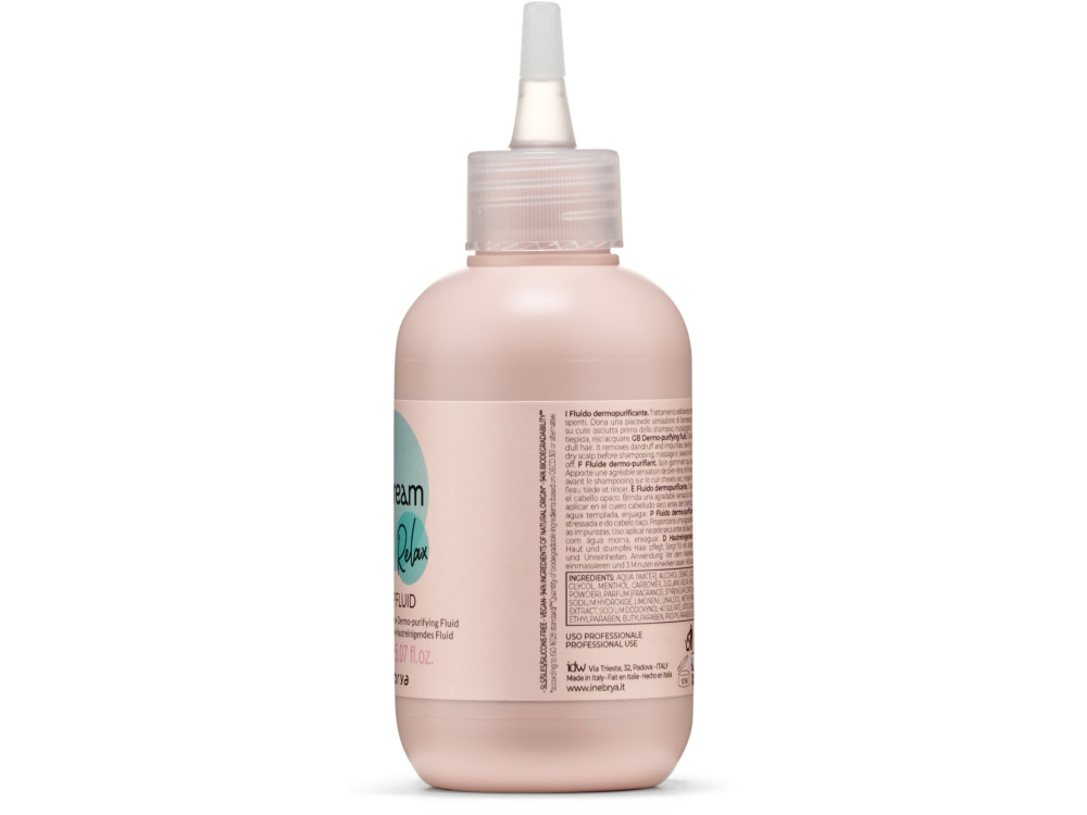 Скраб-флюїд для очищення шкіри голови Inebrya ice cream scalp fluid tri-action dermo-purifiyng 150 мл
