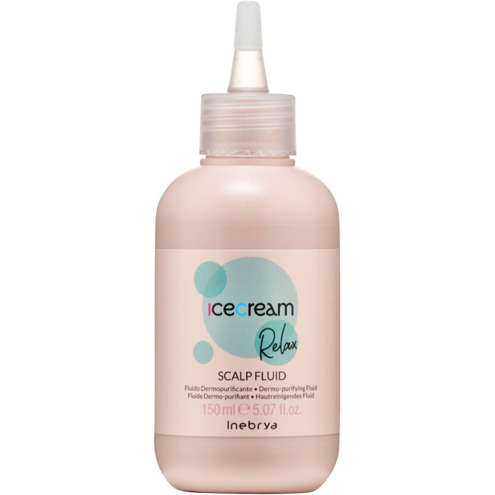 Скраб-флюїд для очищення шкіри голови Inebrya ice cream scalp fluid tri-action dermo-purifiyng 150 мл