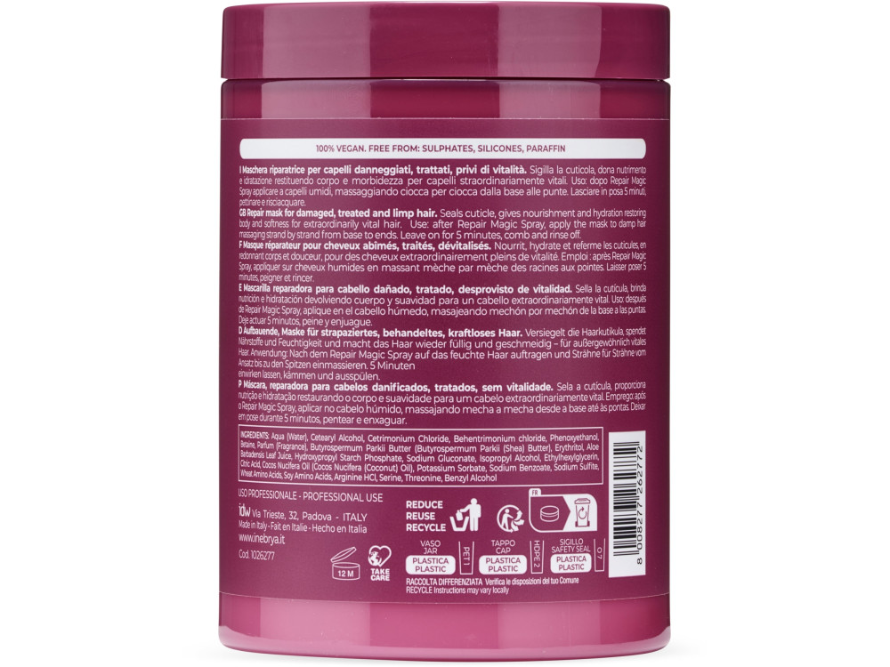 Відновлювальна маска для волосся Inebrya She Care Repair Mask 1000 мл