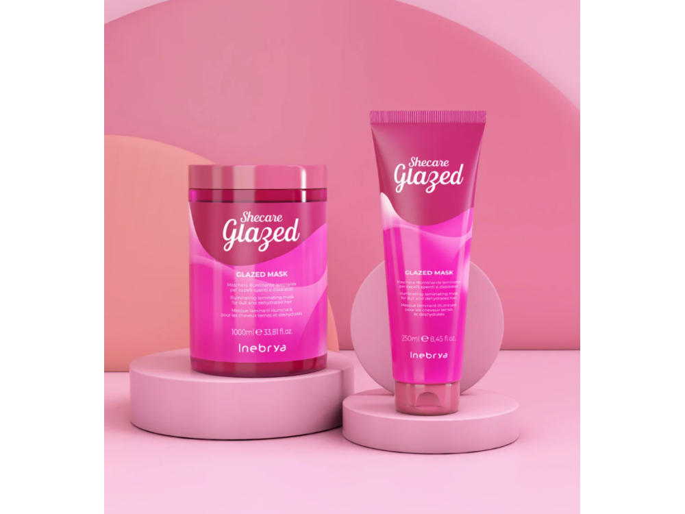 Маска для блиску волосся з ефектом глазурування Inebrya Shecare Glazed Mask 250 мл
