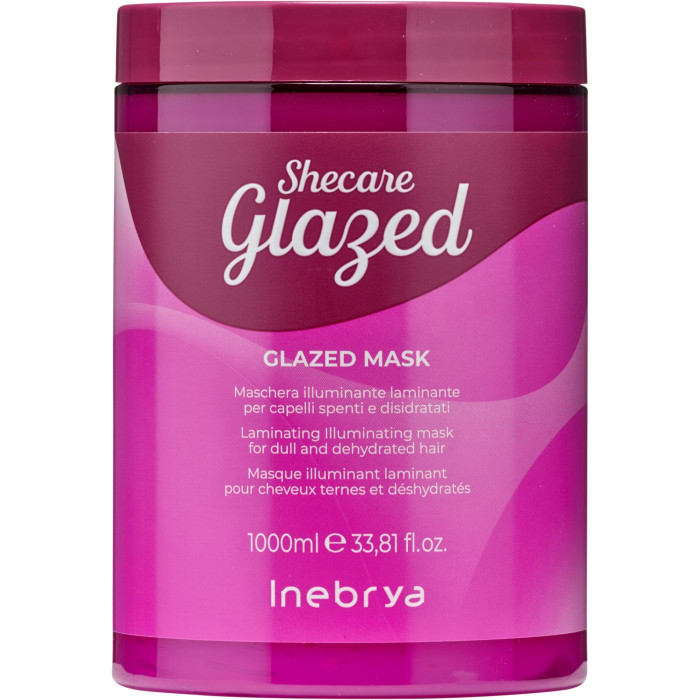 Маска для блиску волосся з ефектом глазурування Inebrya Shecare Glazed Mask 1000 мл