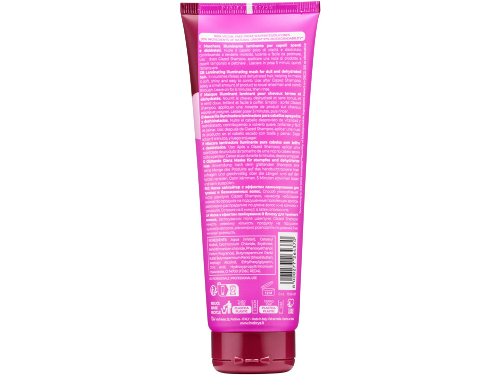 Маска для блиску волосся з ефектом глазурування Inebrya Shecare Glazed Mask 250 мл