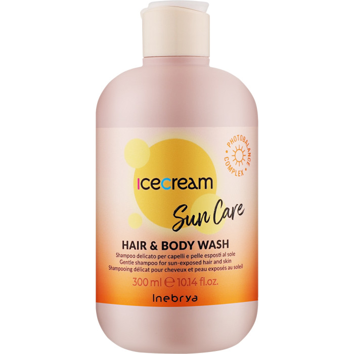 Шампунь для відновлення волосся і тіла після дії сонця Inebrya ice cream sun care 300 мл