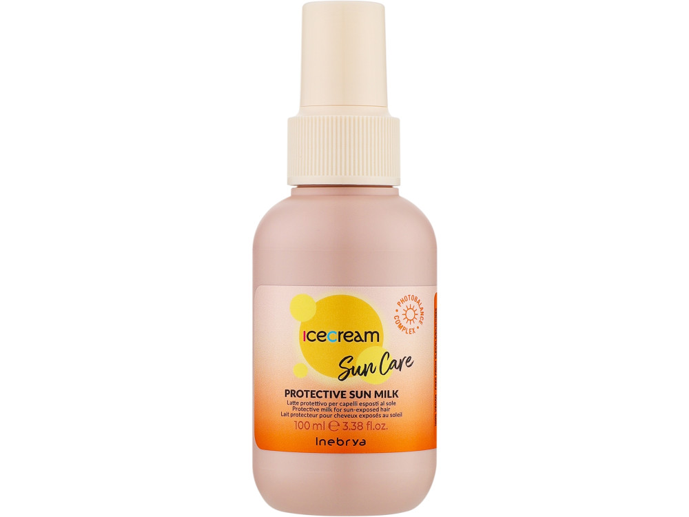 Молочко для захисту волосся від сонця, солі та хлору Inebrya ice cream sun care protective milk 100 мл