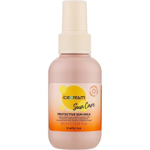 Молочко для захисту волосся від сонця, солі та хлору Inebrya ice cream sun care protective milk 100 мл