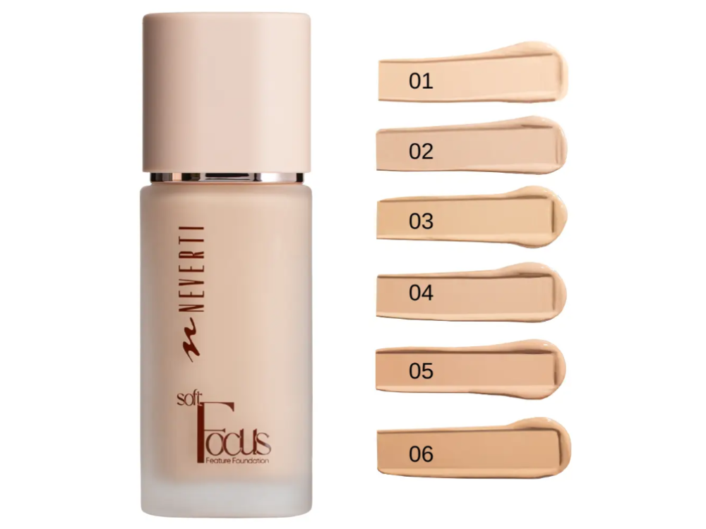 Тональна основа Neverti Soft Focus NP305 001 Pinky Nude, 32 мл