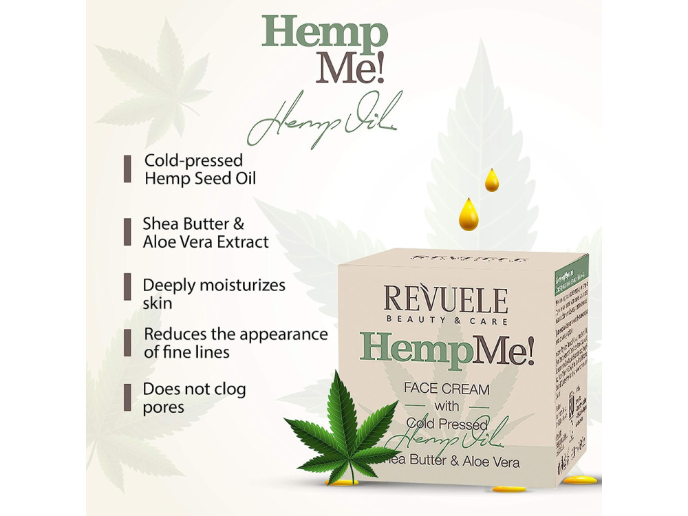 Крем для обличчя універсальний для будь-якого типу шкіри Revuele HEMP ME! 50 мл