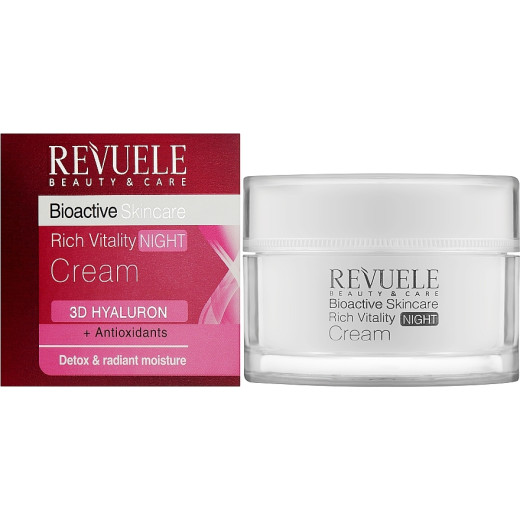 Крем нічний з гіалуроном Revuele Bio Active 3D Hyaluron Skin Care, 50 мл