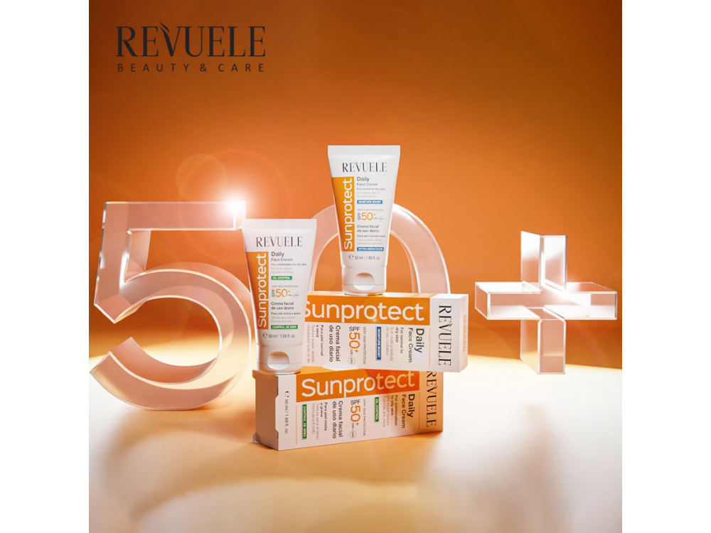 Крем сонцезахисний для обличчя та тіла зволожуючий Revuele SPF50+, 50 мл