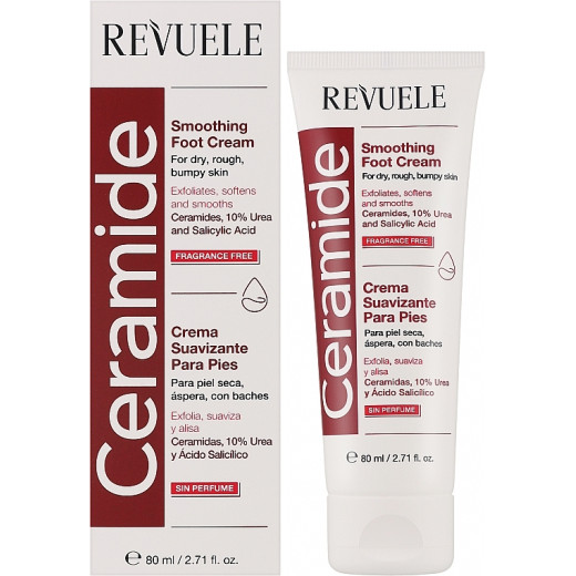 Розгладжуючий крем для ніг з керамідами Revuele Ceramide, 80 мл